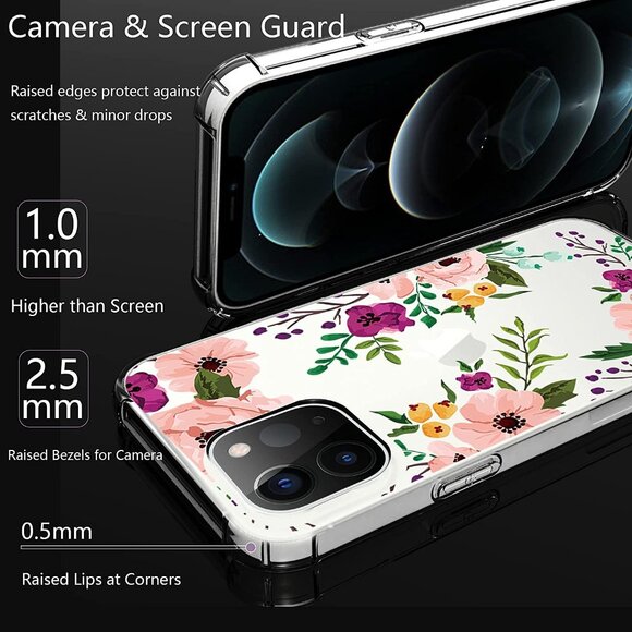 iPhone 12 Pro Max Case Floral Shockproof Protective TPU Bumper Cover spring - Picture 3 of 7